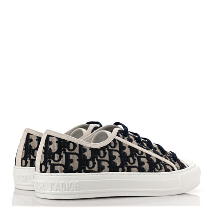 Christian Dior Canvas Oblique Walk'N'Dior Low Top Sneakers 40 Deep Blue 4 of 10