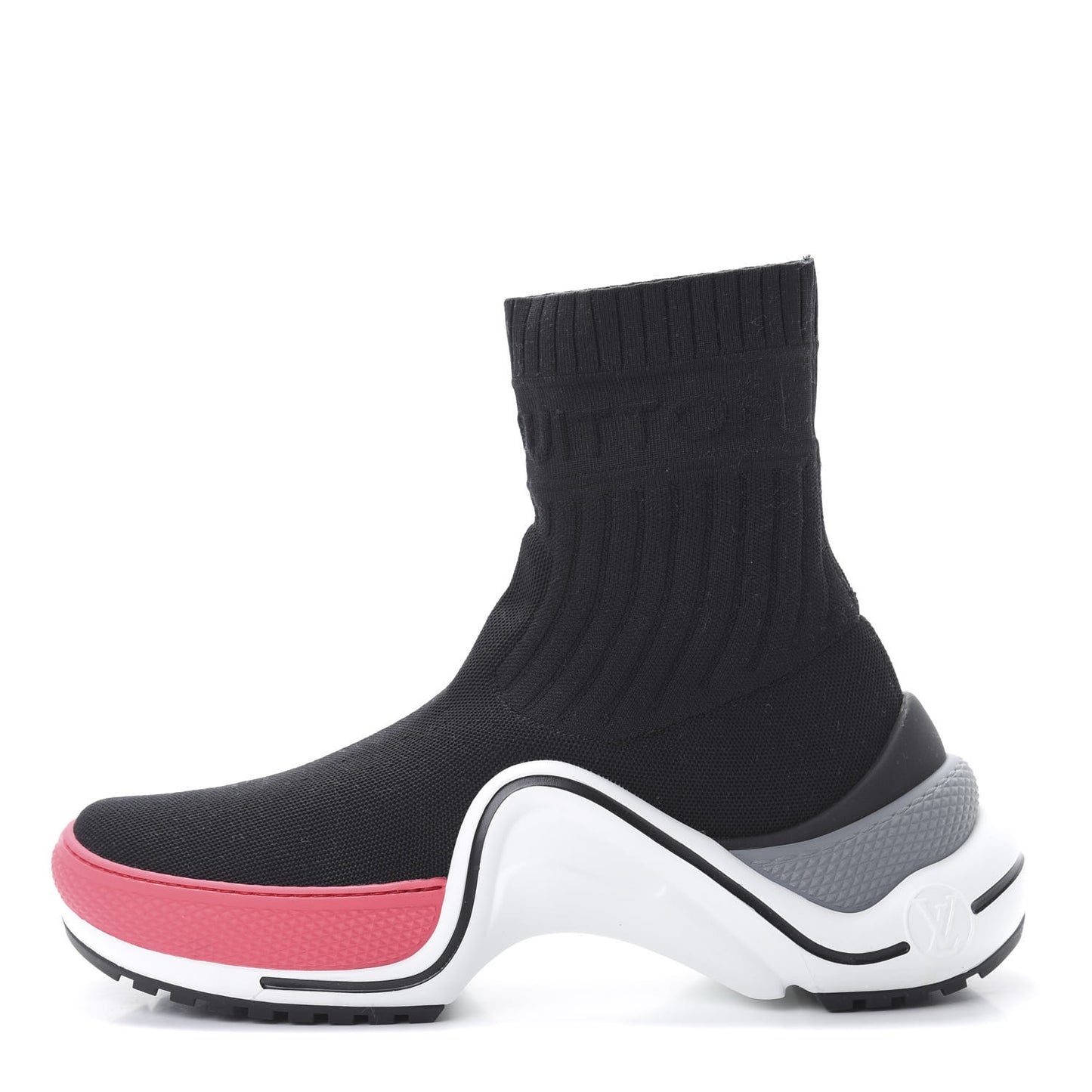 Stretch Textile LV Archlight Sneaker Boots 38 Fuchsia Black