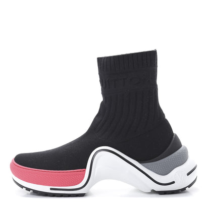 Louis Vuitton Stretch Textile LV Archlight Sneaker Boots 38 Fuchsia Black 1 of 8