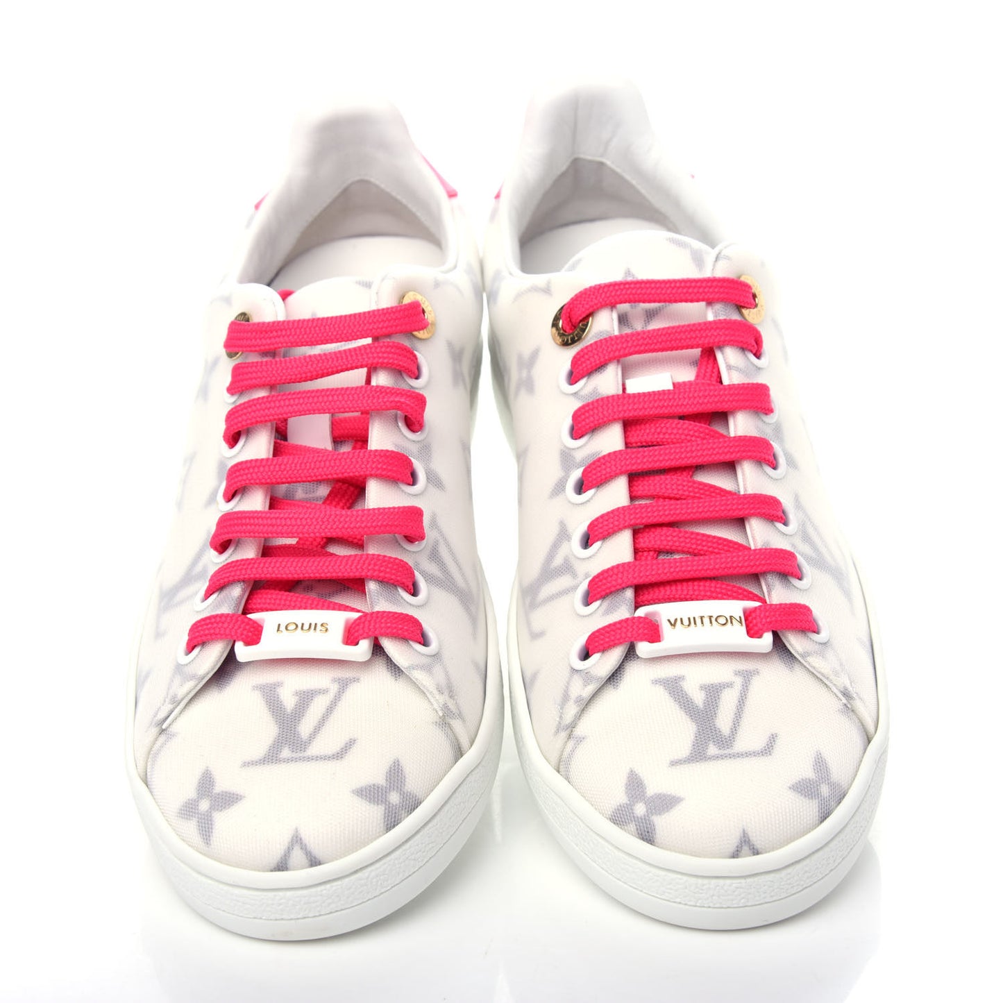 Technical Fabric Calfskin Frontrow Sneakers 35.5 Pink