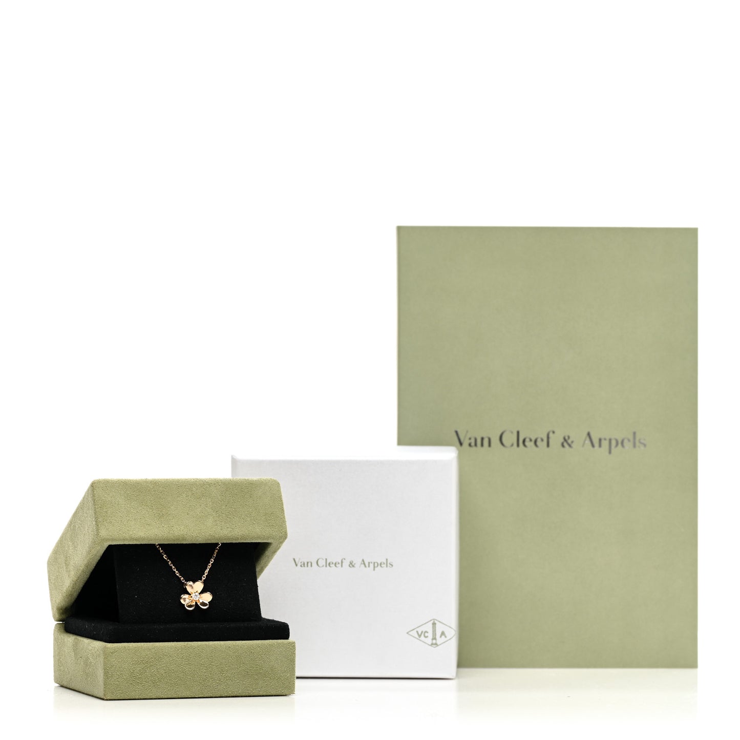 18K Yellow Gold Diamond Mini Frivole Pendant Necklace
