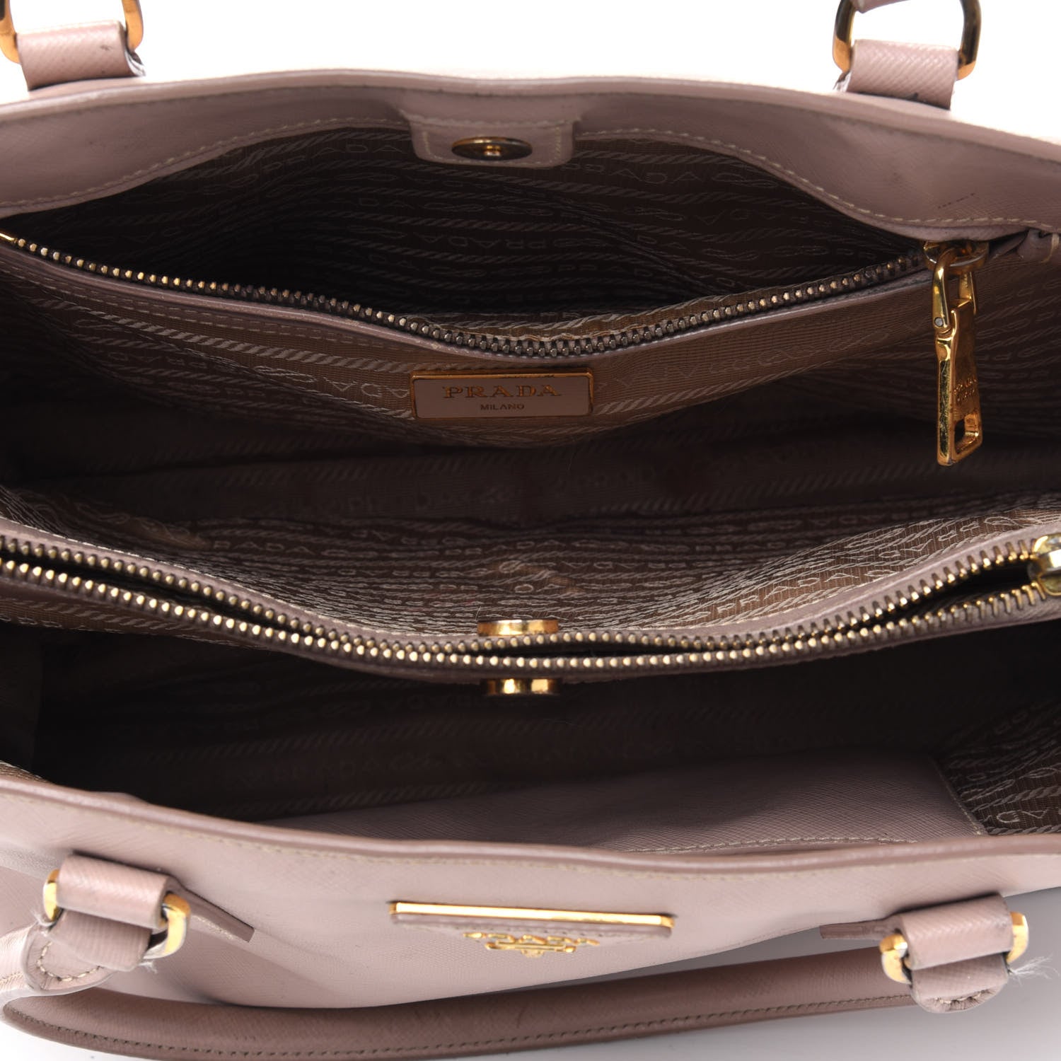 Prada Saffiano Small Galleria Double Zip Tote Cammeo 4 of 29