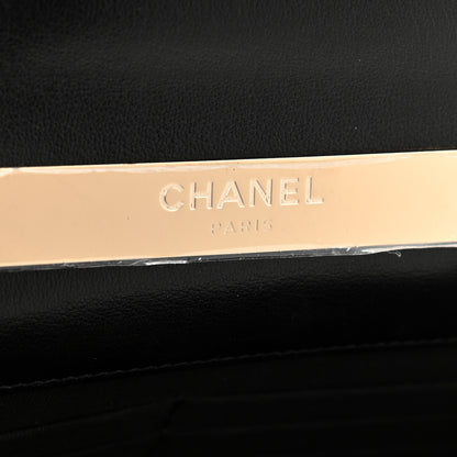 Chanel Lambskin Quilted Top Handle Wallet On Chain WOC Black 6 of 12