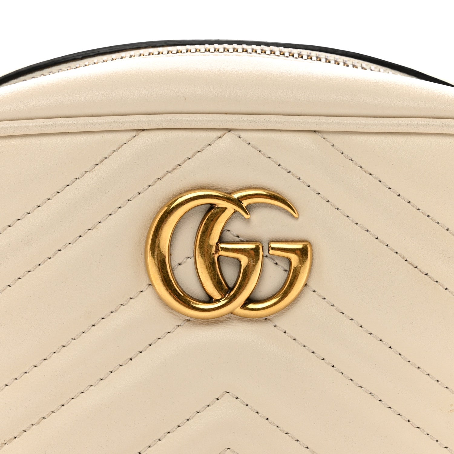 Gucci Calfskin Matelasse Mini GG Marmont Chain Shoulder Bag White 8 of 10