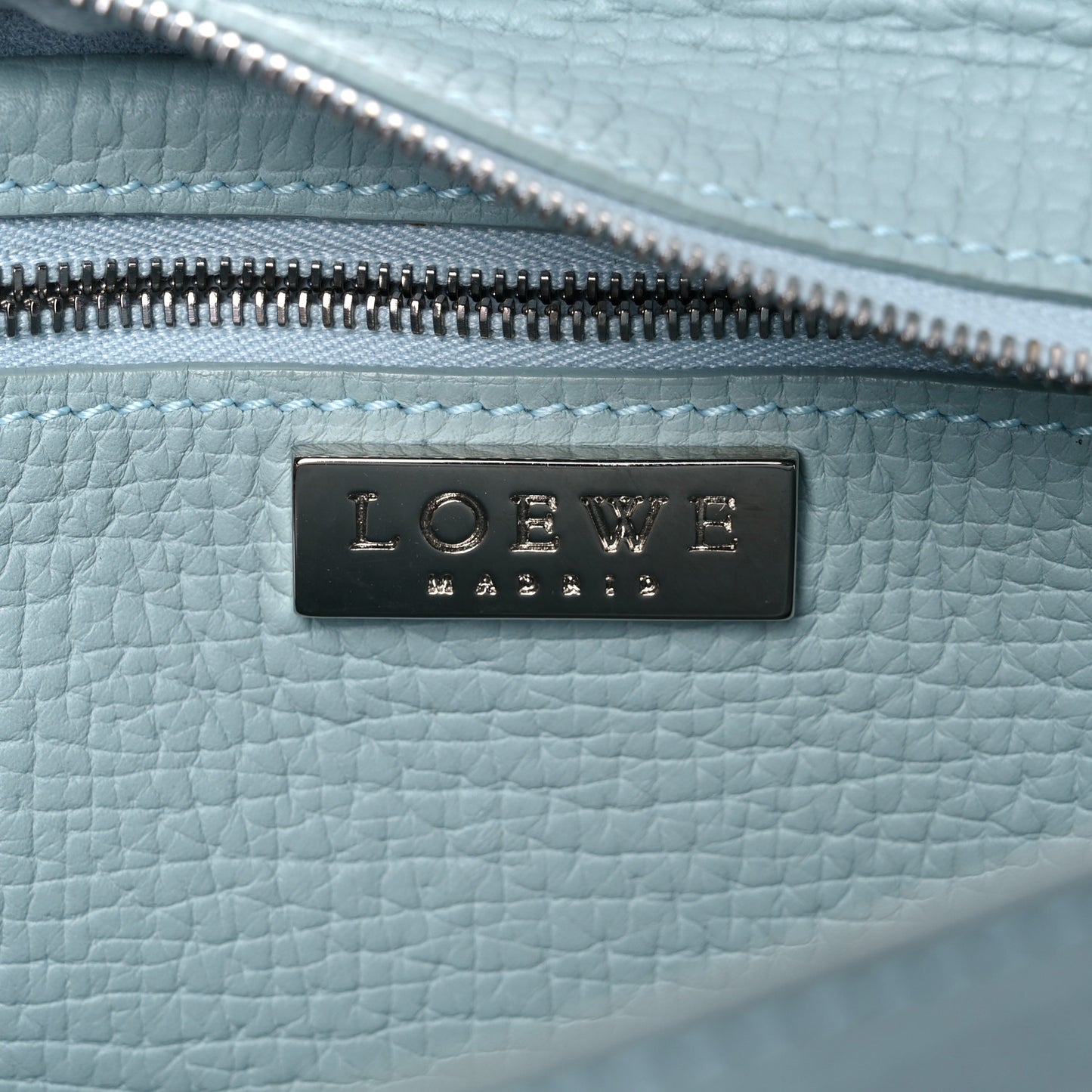 Calfskin Top Handle Bag Light Blue