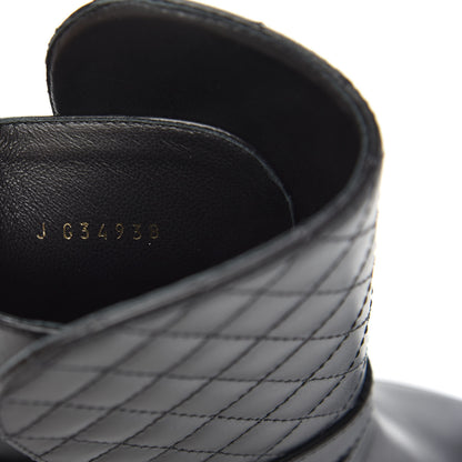 Chanel Calfskin Quilted CC Boots 37 Black 7 of 9