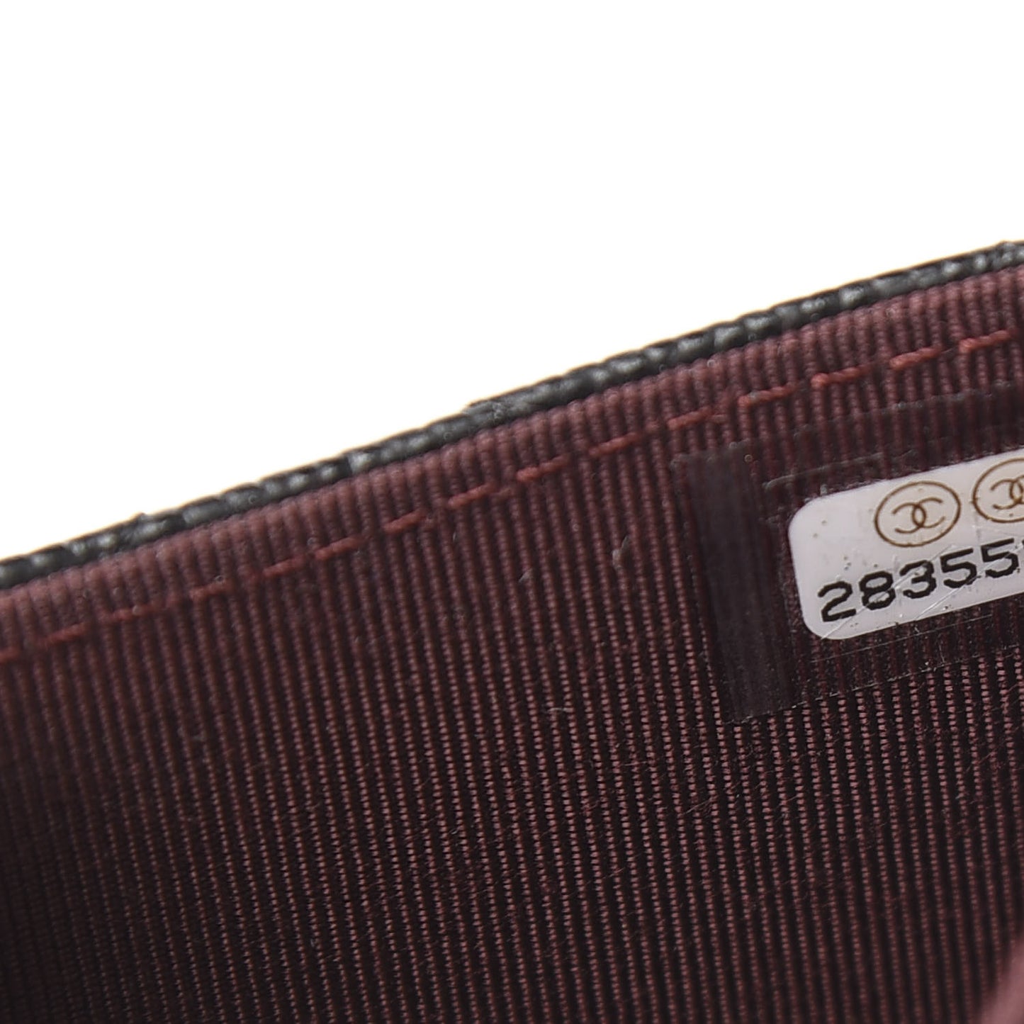 Caviar Quilted Flap Card Holder Wallet Black