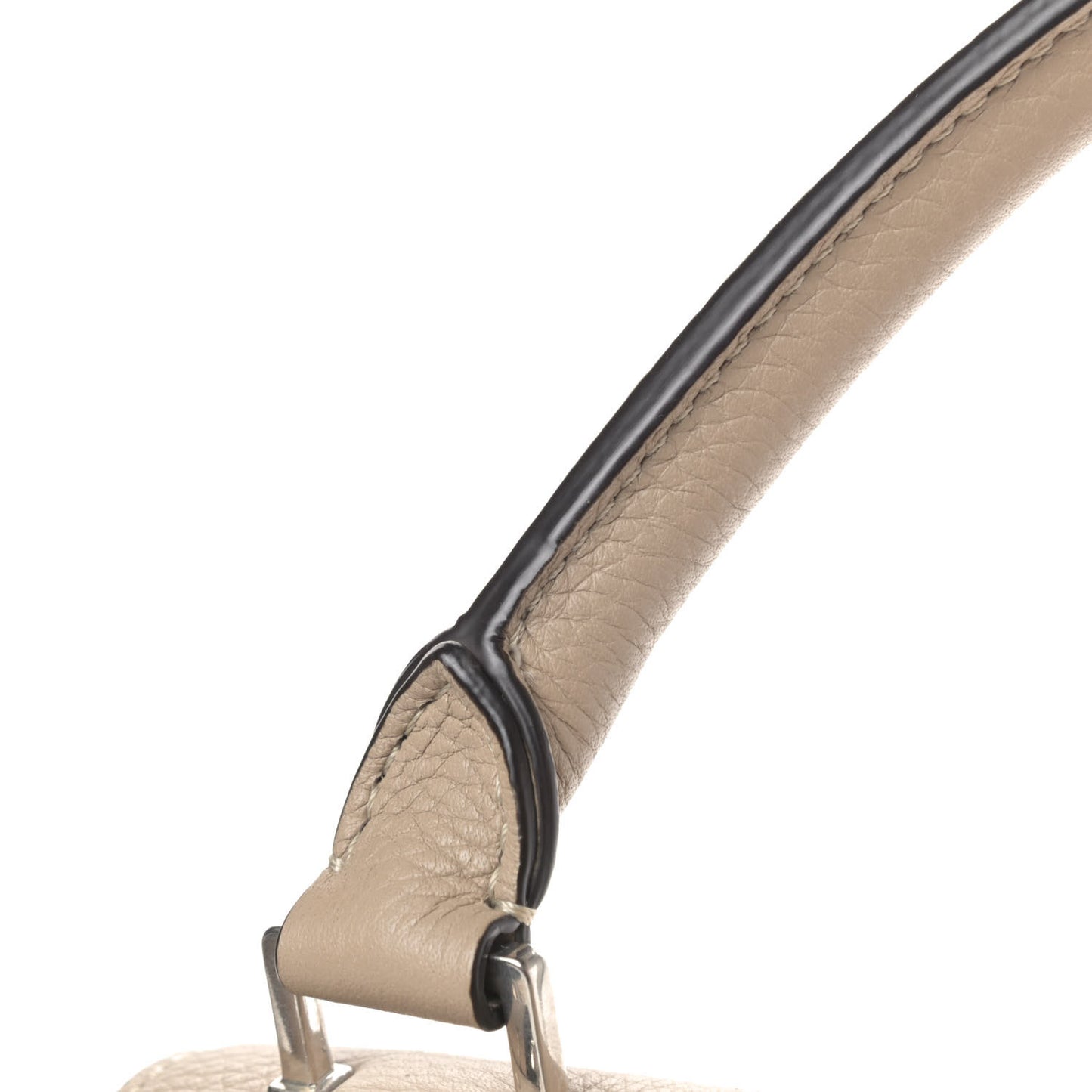 Drummed Calfskin Suede Medium Trapeze Dune
