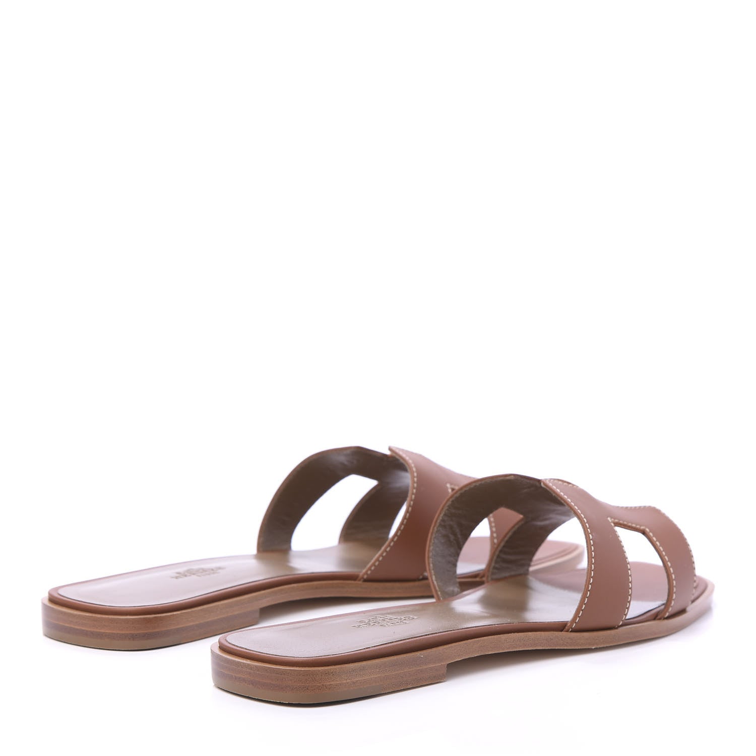 Hermes Box Calfskin Oran Sandals 41 Gold 4 of 10