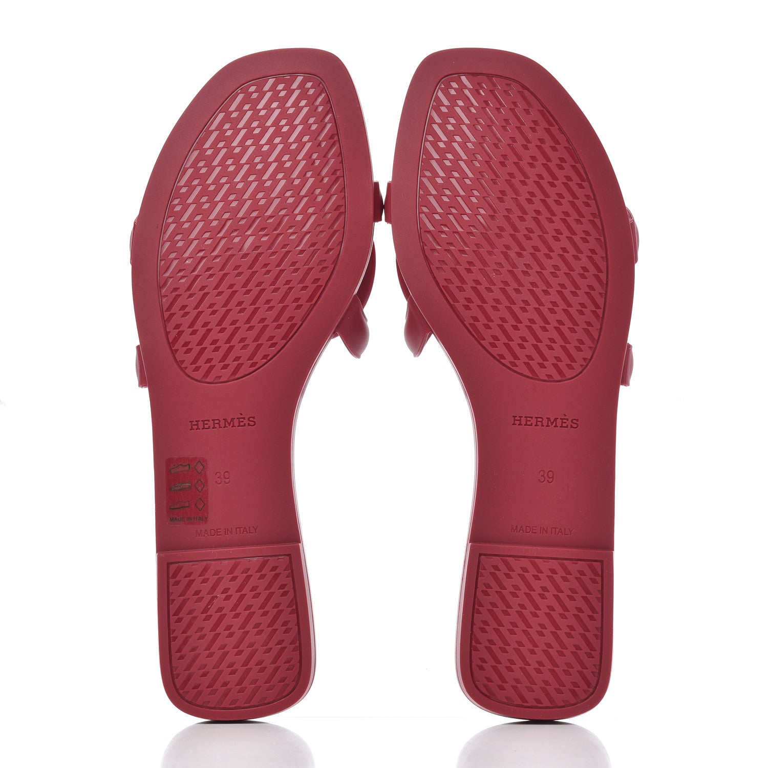 Hermes Rubber Aloha Sandals 39 Rose Baie 5 of 9