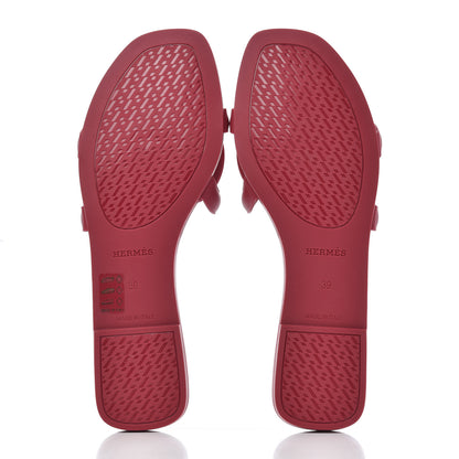 Hermes Rubber Aloha Sandals 39 Rose Baie 5 of 9