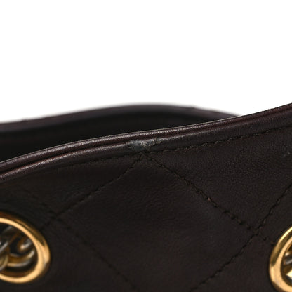 Chanel Calfskin Quilted Small On My Shoulder Drawstring Bag Brown 11 of 12