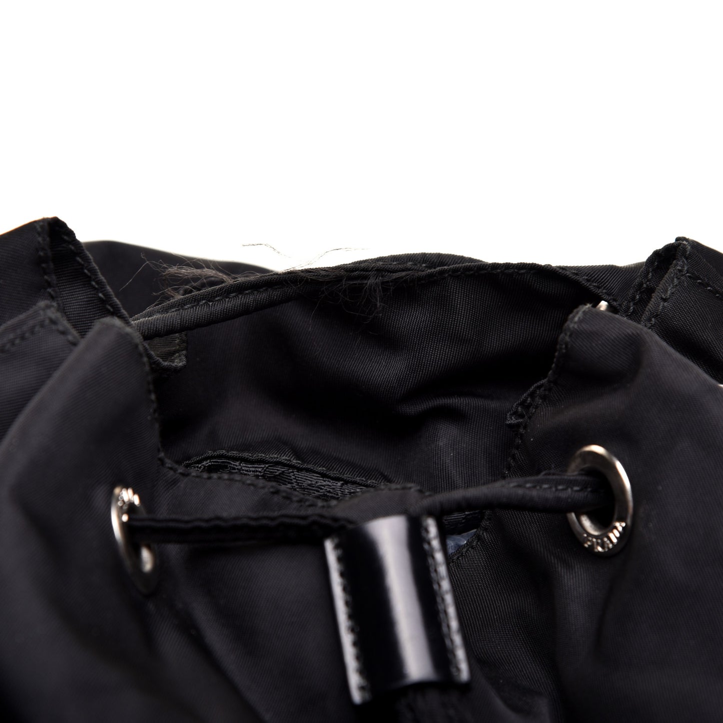 Tessuto Nylon Vela Saffiano Large Backpack Black