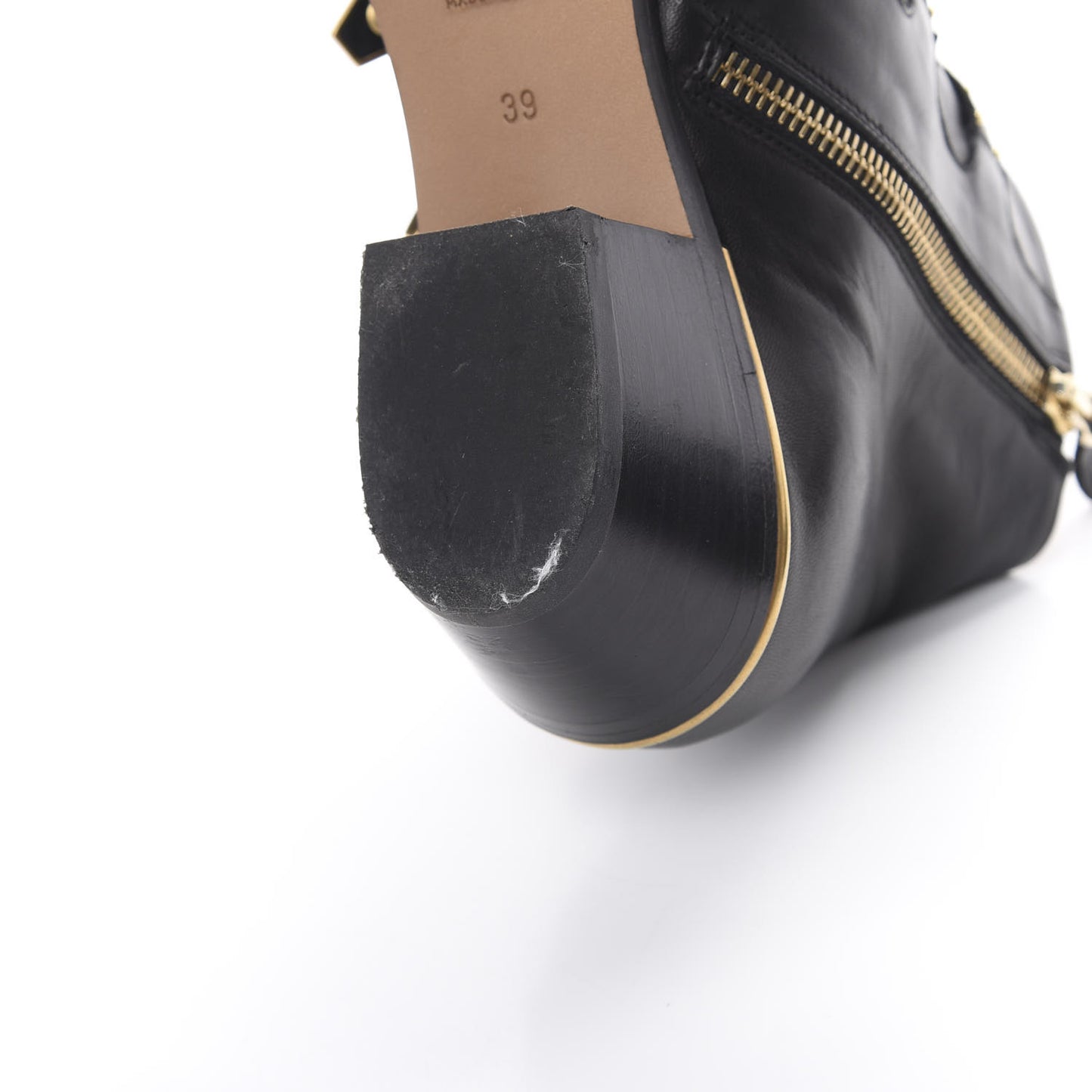 Nappa Sheepskin Studded Susanna Ankle Boots 39 Black