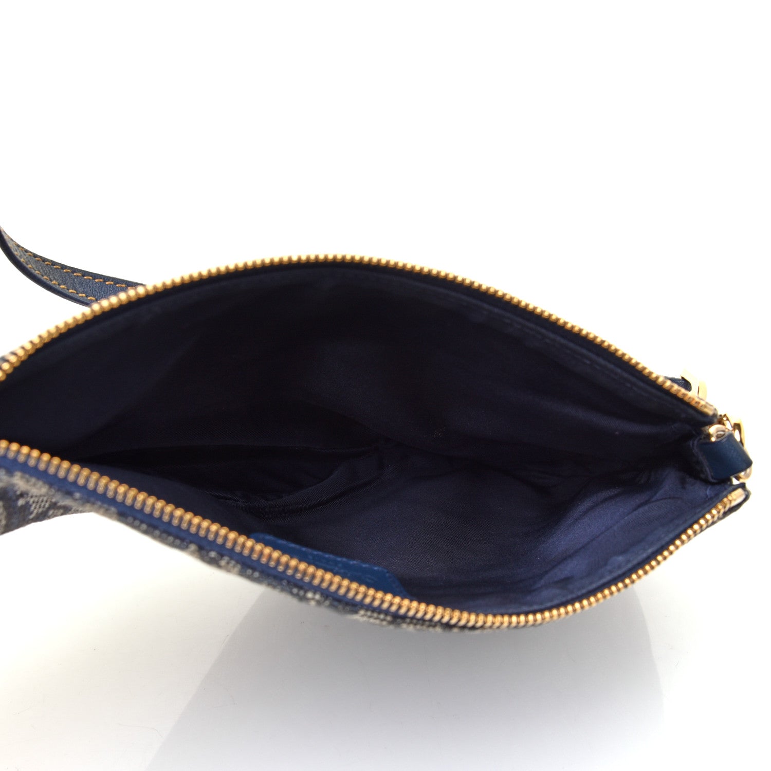 Christian Dior Monogram Mini Saddle Pochette Navy 5 of 11