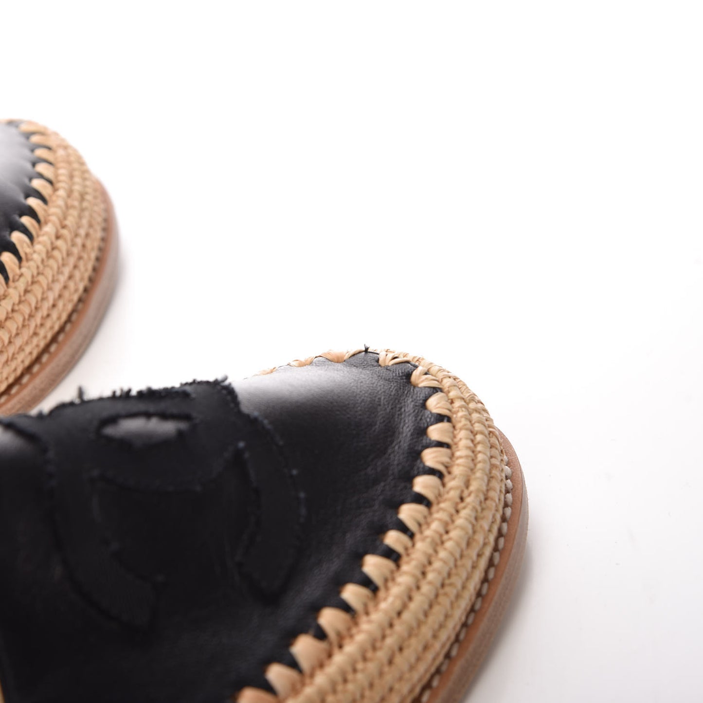 Lambskin Grosgrain CC Espadrilles 39 Black