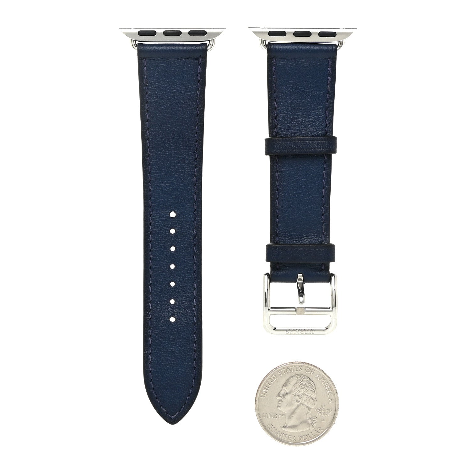 Hermes Swift 40mm Apple Watch Single Tour Band Bleu Navy 2 of 10