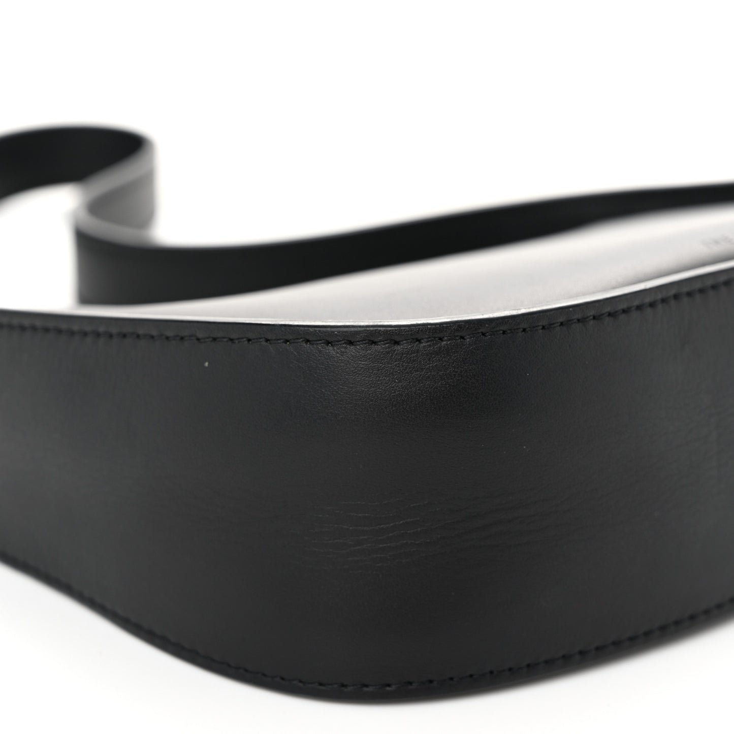 Smooth Calfskin Half Moon Shoulder Bag Black