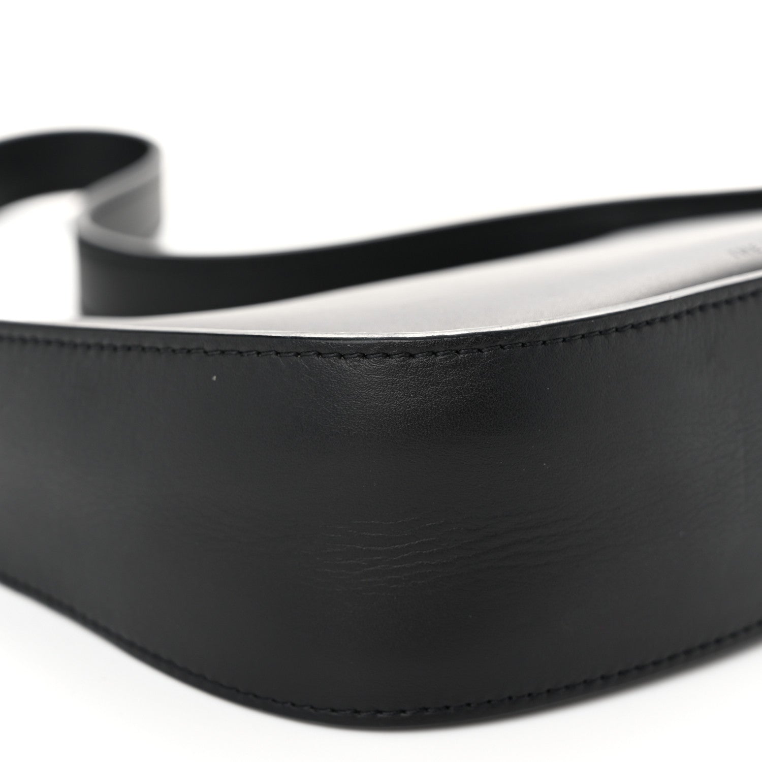 The Row Smooth Calfskin Half Moon Shoulder Bag Black 8 of 9