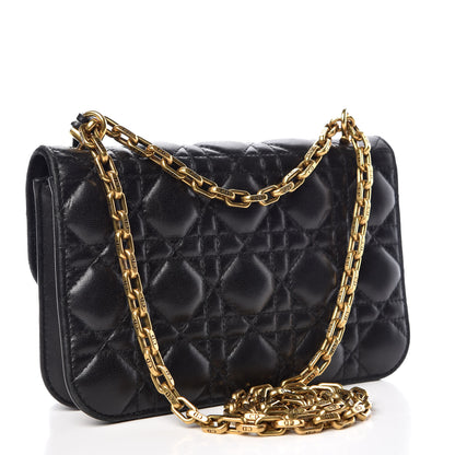 Christian Dior Lambskin Cannage Small Dioraddict Flap Bag Black 3 of 12