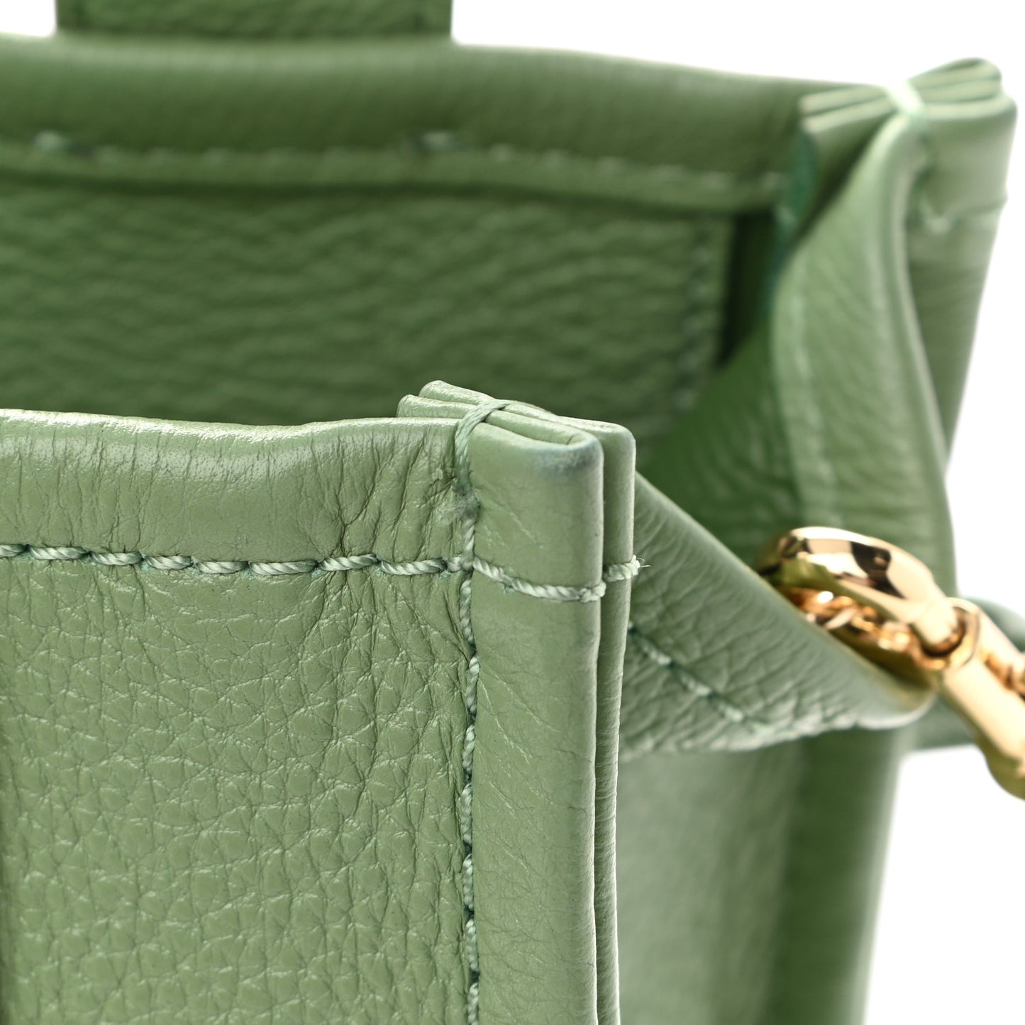 Grained Calfskin Small The Tote Bag Aspen Green