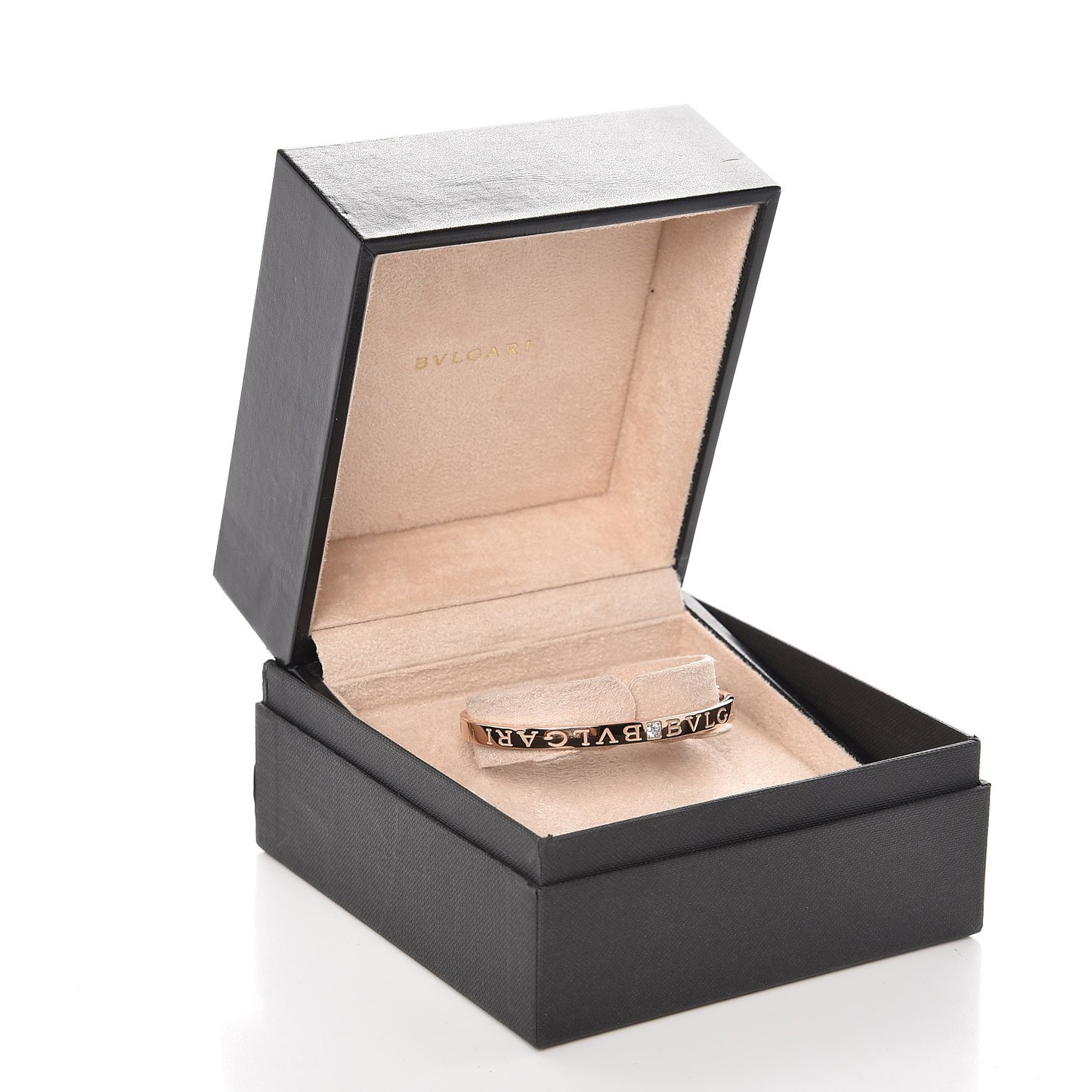 18K Rose Gold Diamond BVLGARI BVLGARI Bangle M