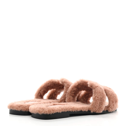 Hermes Woolskin Oran Sandals 36 Rose Aube 4 of 9