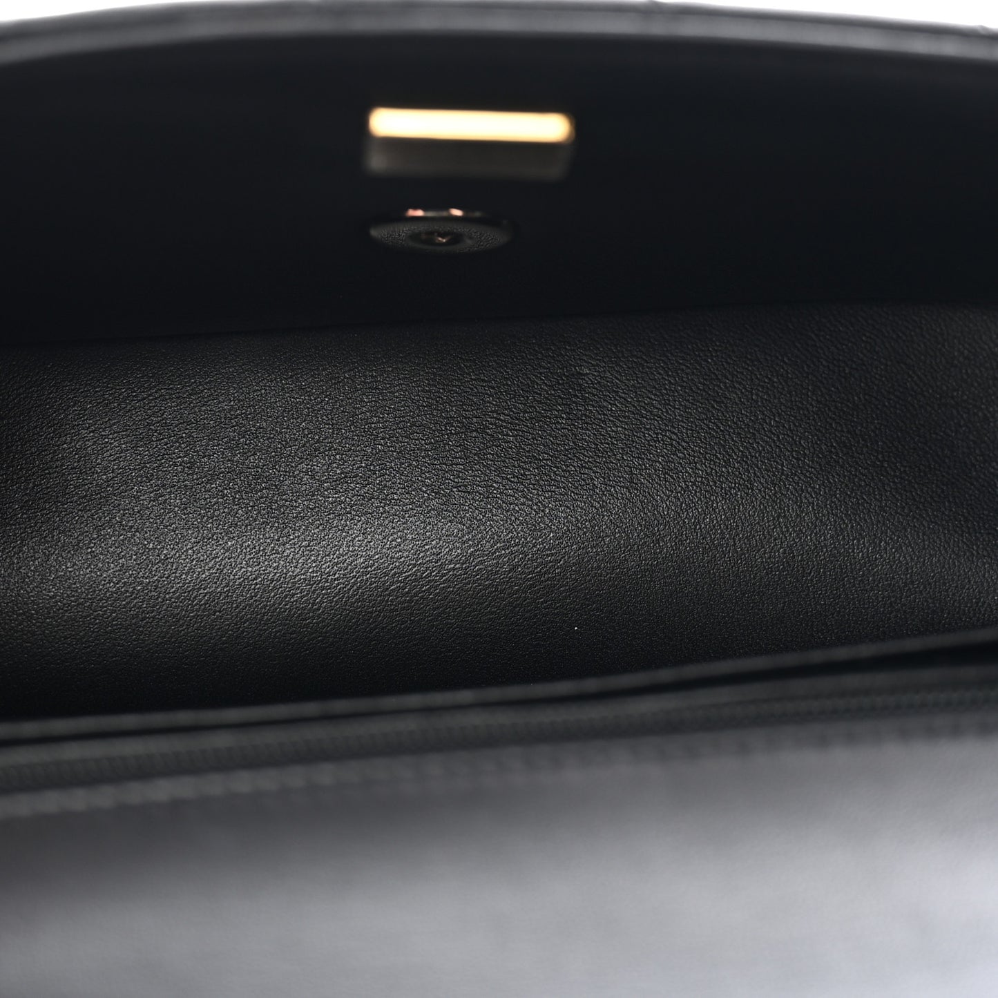 Lambskin Quilted Mini Top Handle Rectangular Flap Black