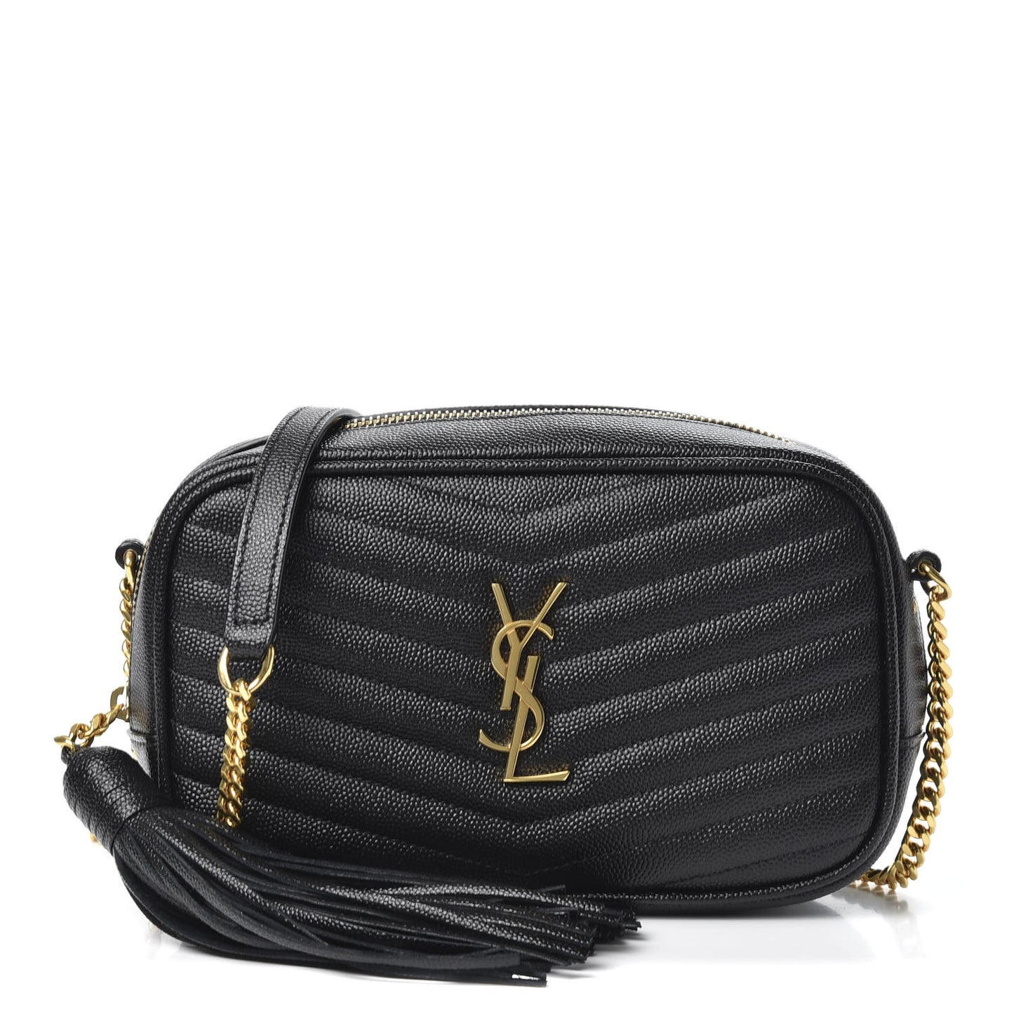 Grain De Poudre Matelasse Monogram Mini Lou Camera Bag Black