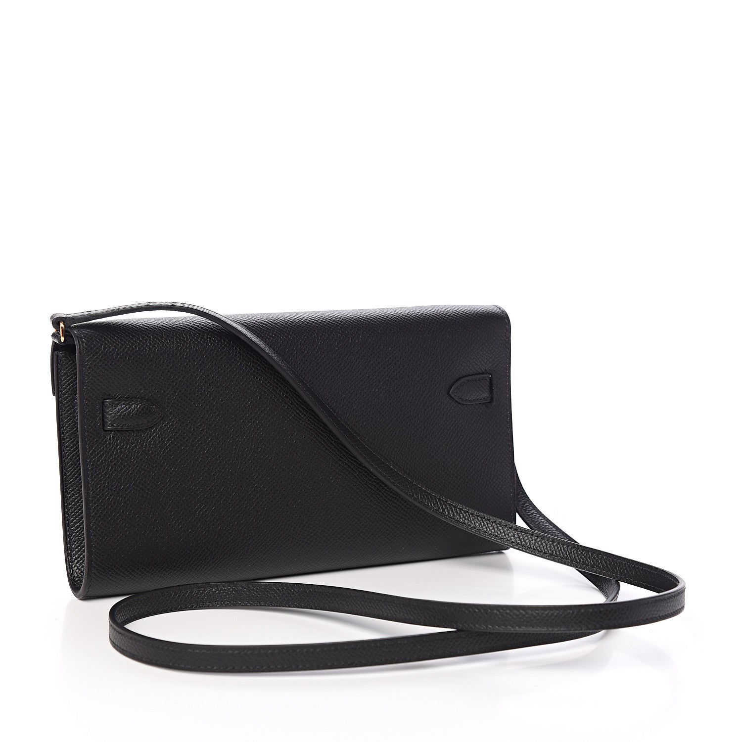 Hermes Epsom Kelly Wallet To Go Black 2 of 8