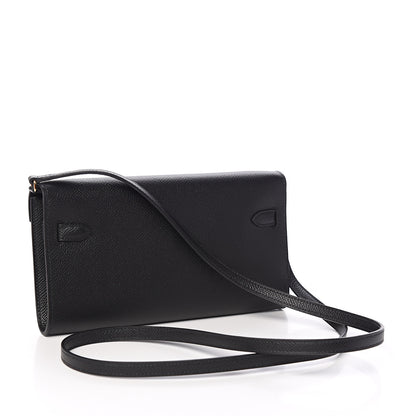 Hermes Epsom Kelly Wallet To Go Black 2 of 8