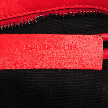 Alexander McQueen Calfskin Small Studded Padlock Zip Around Tote Red 12 of 14