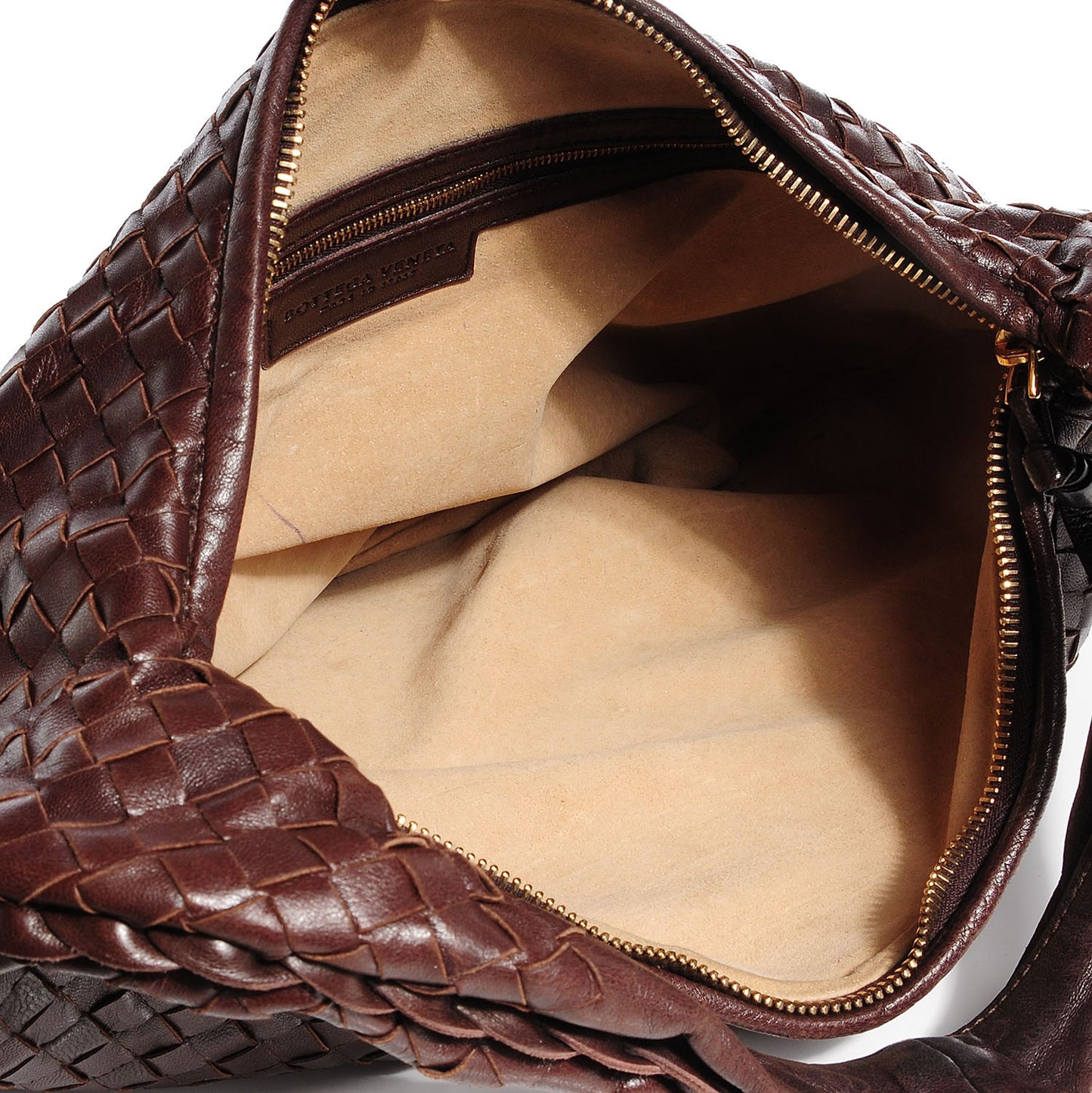 Nappa Intrecciato Medium Veneta Hobo Ebano