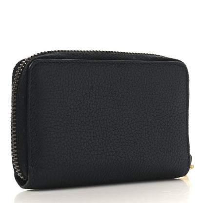 Gucci Calfskin Logo Zip Around Card Case Black 3 of 10