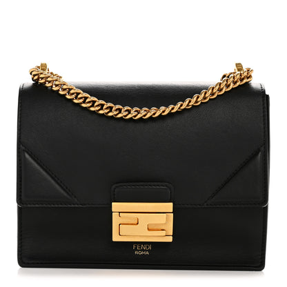Fendi Vitello Grace Matte Small Kan U Shoulder Bag Black 15 of 27