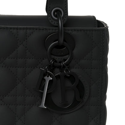 Christian Dior Ultra Matte Calfskin Cannage Medium Lady Dior Black 8 of 10