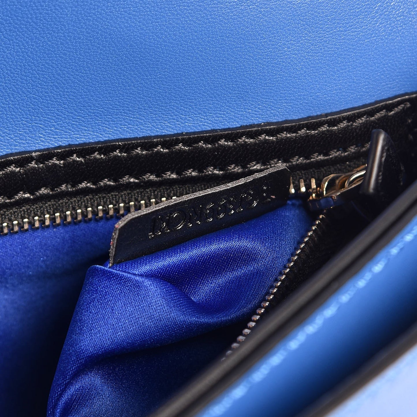 Nappa Rockstud Wristlet Clutch Light Sapphire Black