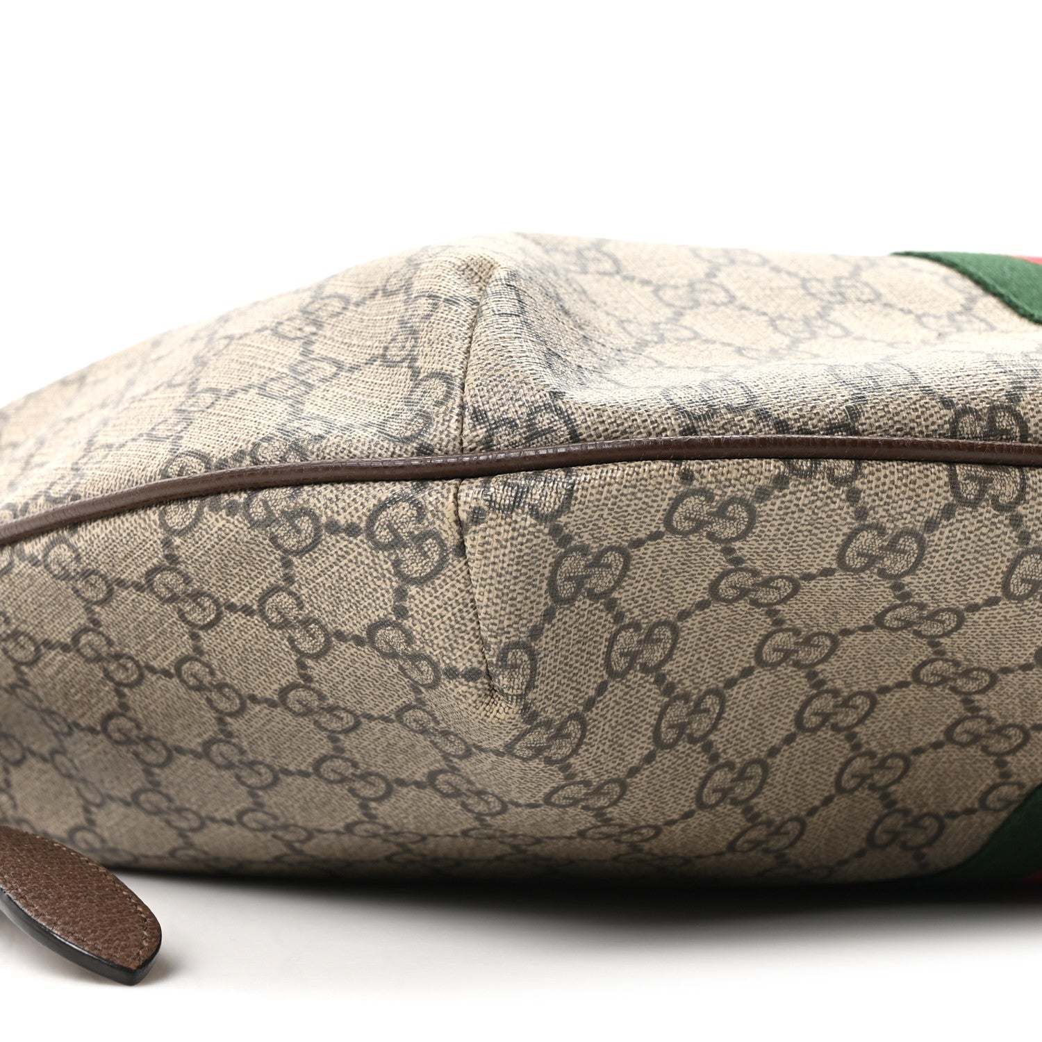 Gucci GG Supreme Monogram Web Ophidia Half Moon Hobo Brown 9 of 10
