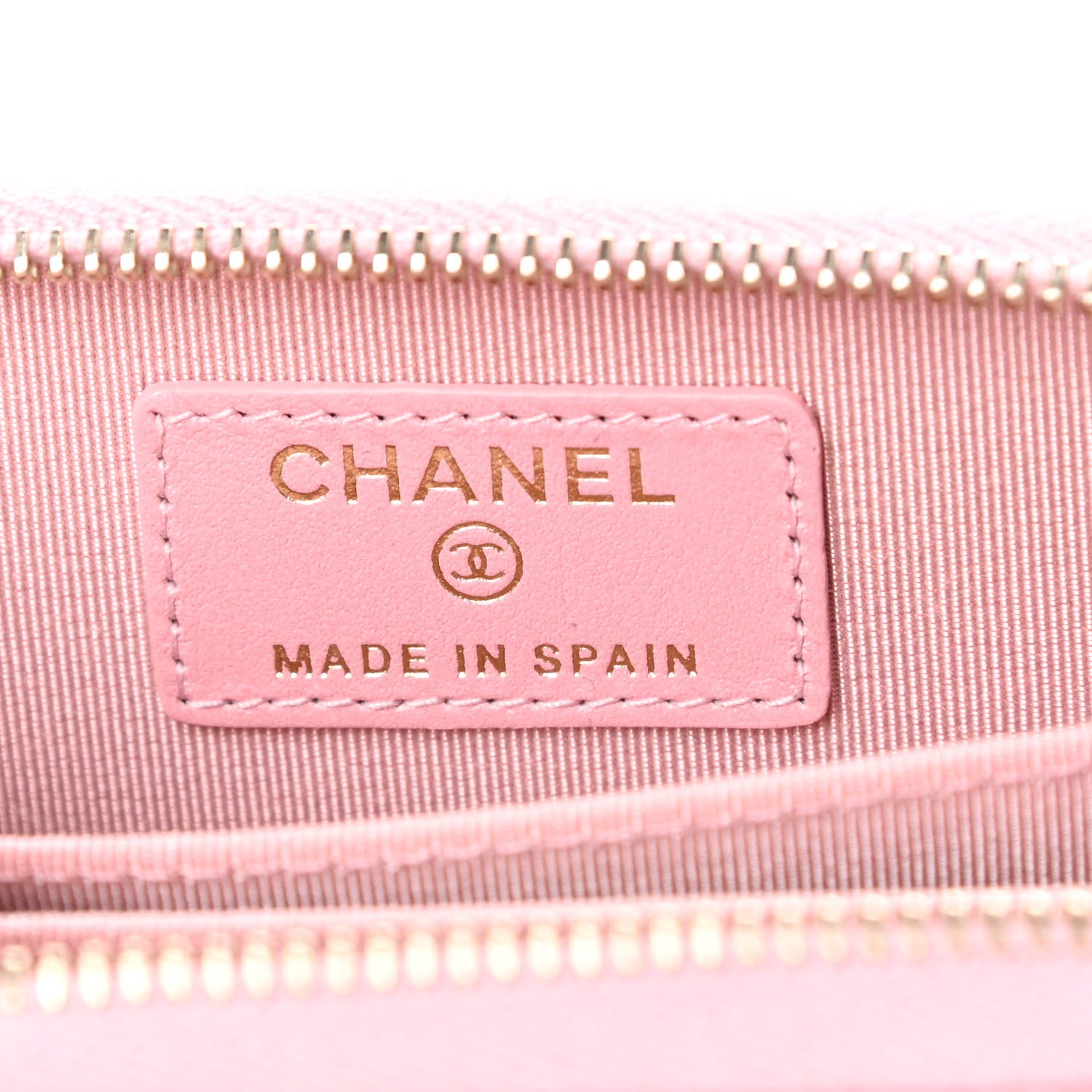 Chanel Iridescent Caviar Quilted Zip Coin Purse Pink 6 of 9