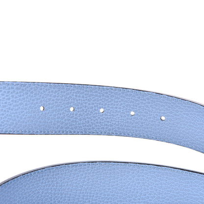Gucci Dollar Calfskin 1973 Reversible Belt 95 38 Black Mineral Blue 4 of 6