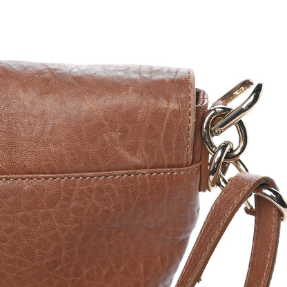 Fendi Crinkled Lambskin Colorblock Large Mia Shoulder Flap Camel Osso Naturale 13 of 17