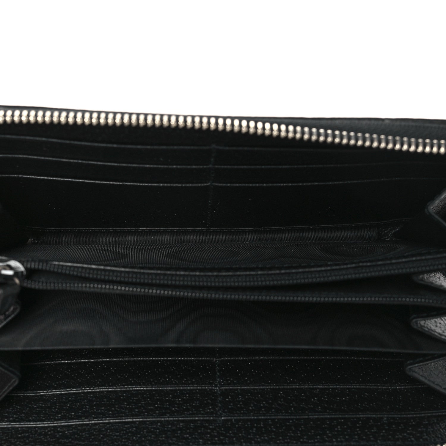 Gucci Econyl Nylon Monogram Off The Grid Zip Around Wallet Black 5 of 8