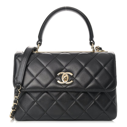 Chanel Lambskin Quilted Small Trendy CC Dual Handle Flap Bag Black 1 of 14