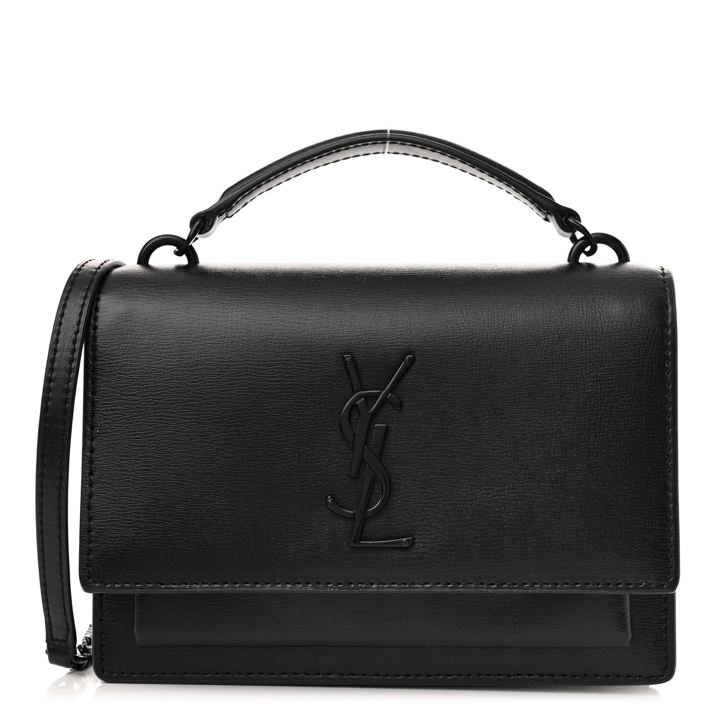 Calfskin Monogram Sunset Chain Wallet Black