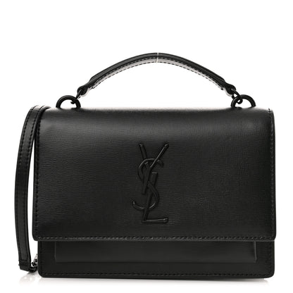 Saint Laurent Calfskin Monogram Sunset Chain Wallet Black 1 of 18