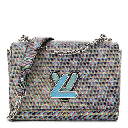 Louis Vuitton Calfskin Monogram LV Pop Twist Shoulder Bag MM Blue 1 of 13