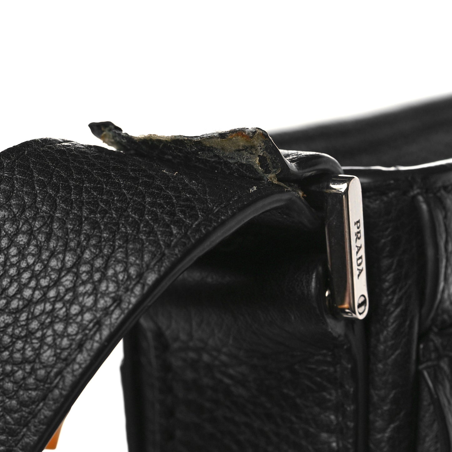 Vitello Daino Flat Messenger Bag Black