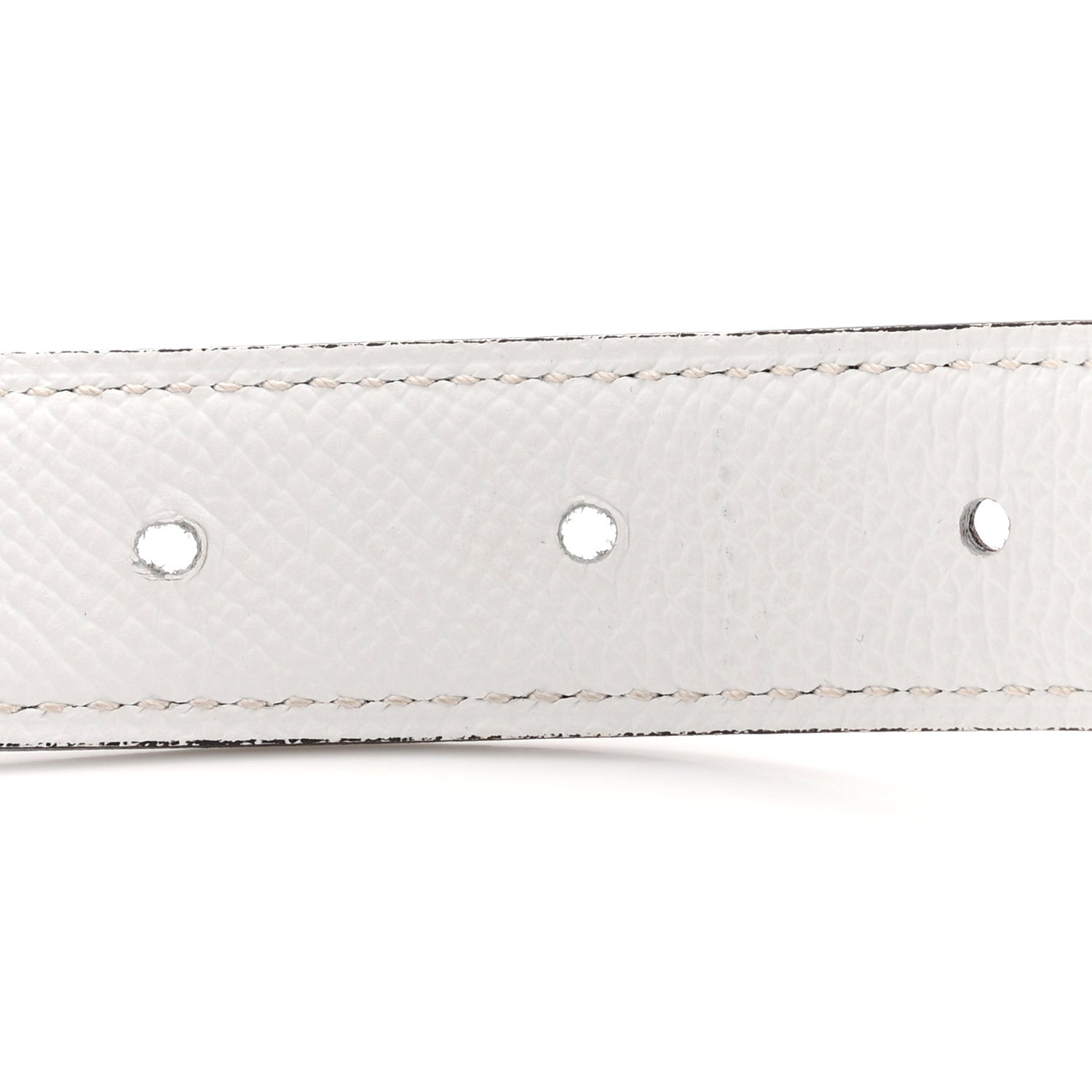 Hermes Epsom Swift 24mm Belt Strap  85 34 White Etoupe 4 of 7