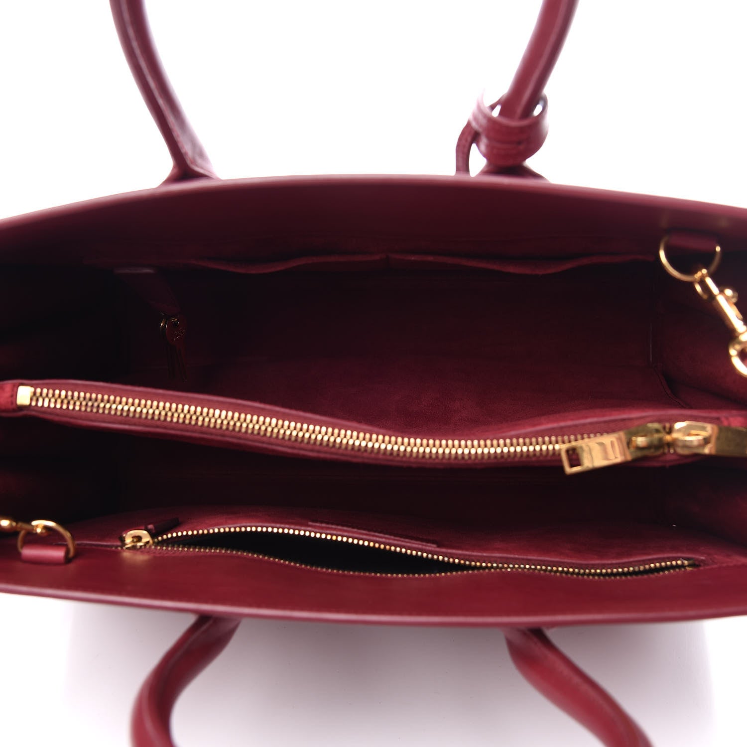 Saint Laurent Calfskin Small Sac De Jour Oxblood 5 of 9