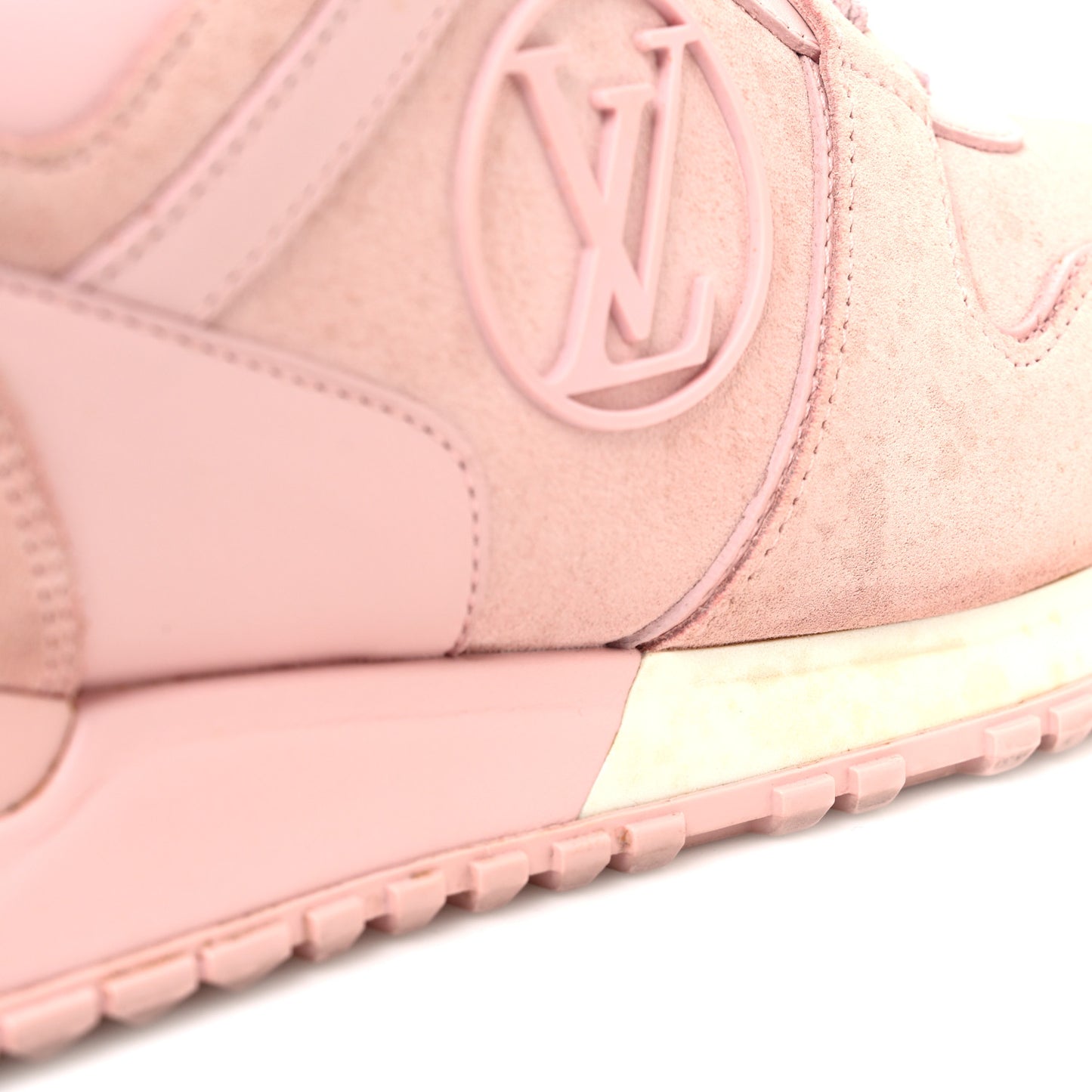 Suede Calfskin Run Away Sneakers 38.5 Pink